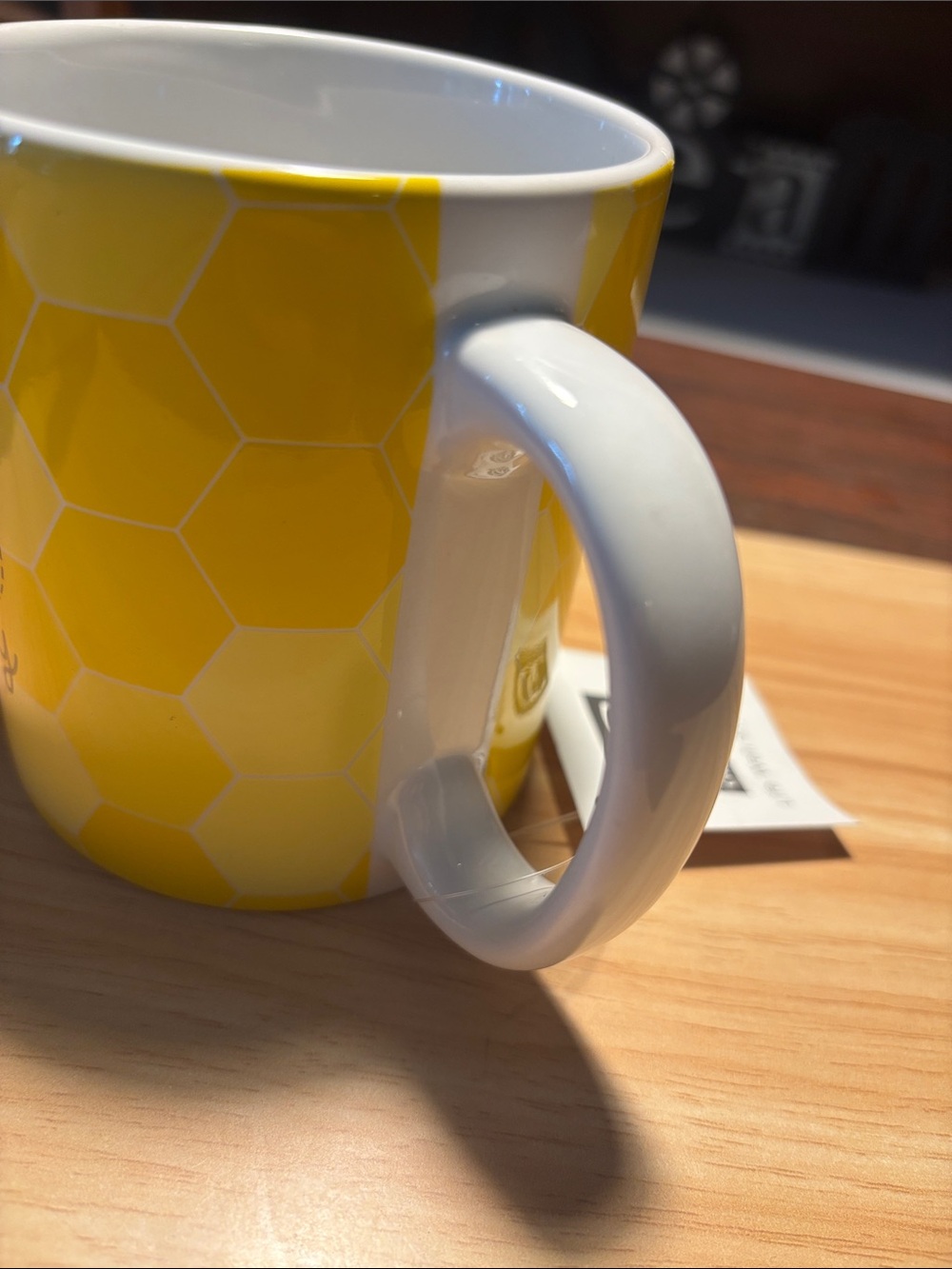 GiftCraft Bee Happy Yellow Ceramic Mug - Picture 7 of 8
